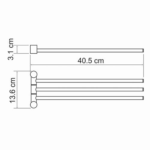 K-1533 Держатель полотенец 3-е рога, WasserKRAFT