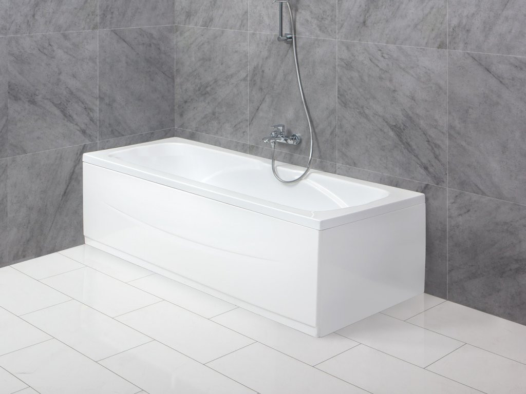 Ванна 180x80х41см пристенная акриловая, BB104-180-80, Belbagno