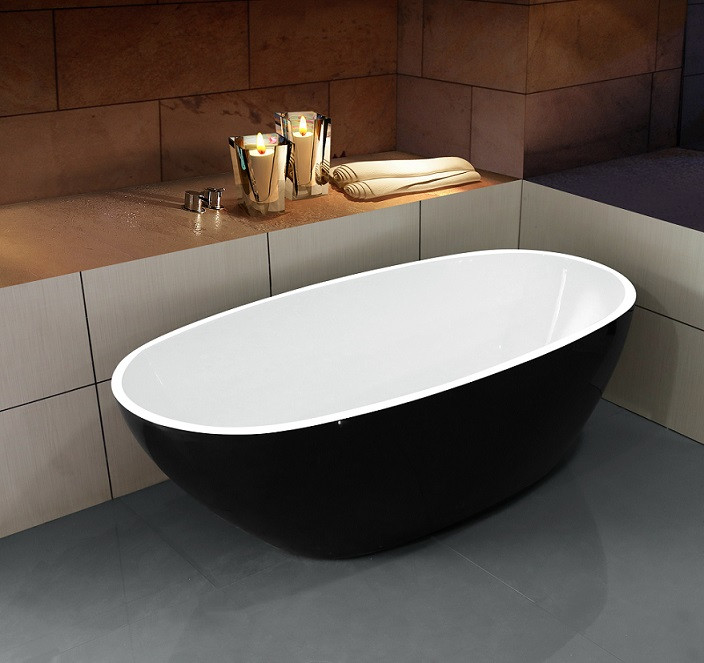 Ванна 170x85х56см отдельностоящая акриловая черная, Esbano, Sophia (Black)