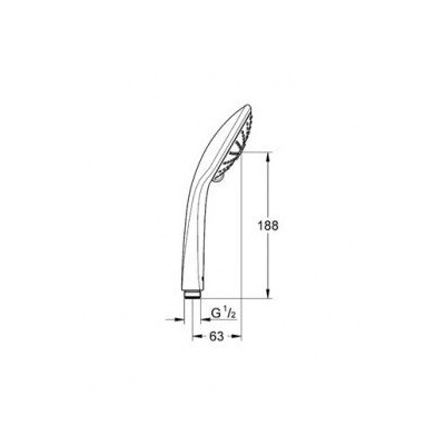 Лейка для душа 3-реж., Euphoria Massage, Grohe 27221001