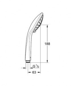 Лейка для душа 3-реж., Euphoria Massage, Grohe 27221001