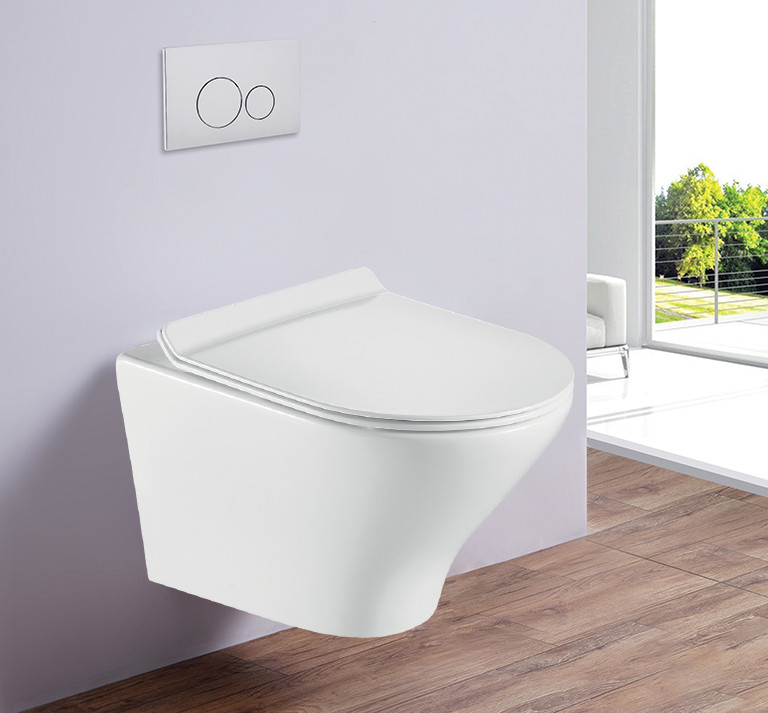 Унитаз подвесной безободковый с микролифтом, Esbano, ASTER (White)