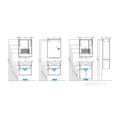 Зеркальный шкаф Aquaton Инфинити 65 белый 1A197002IF010
