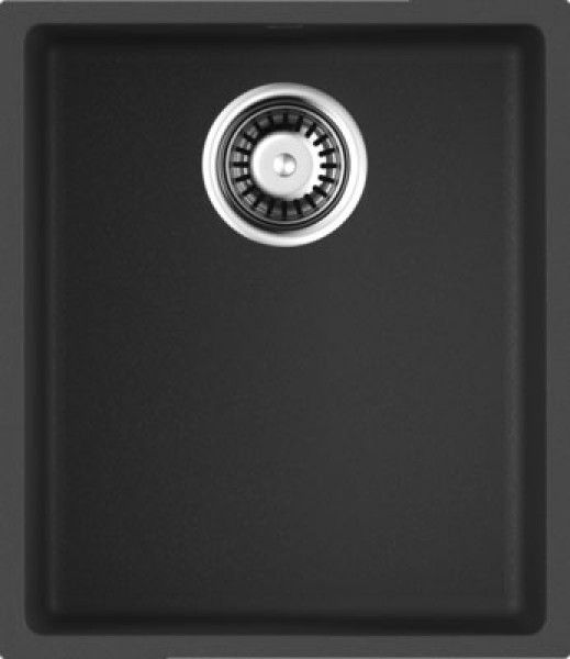 Мойка гранитная черная 38 см, Omoikiri, Bosen 38-U-BL