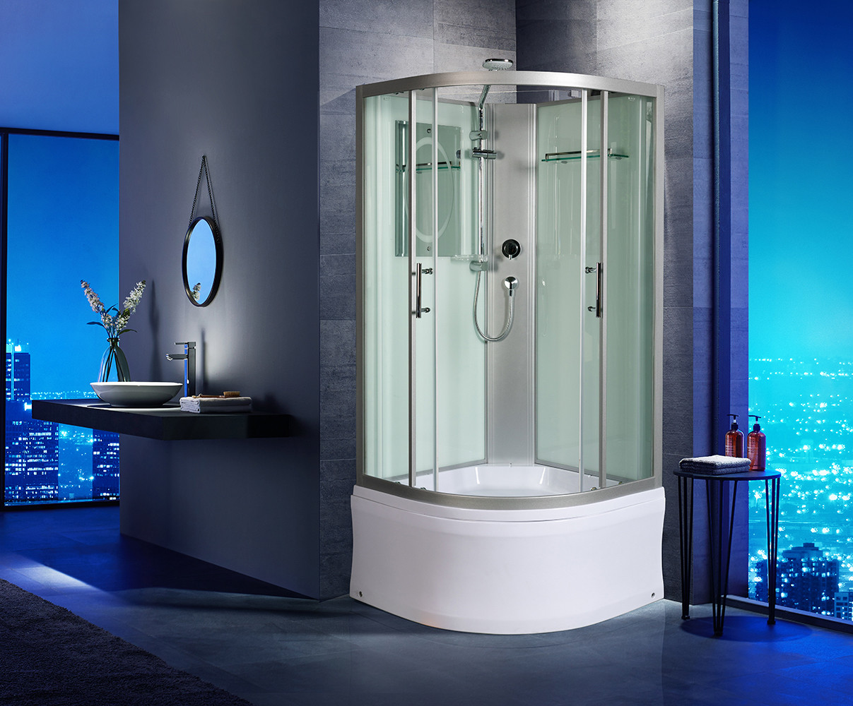 Душевая кабина 90х90х217см, Welt Wasser, HALLE 901