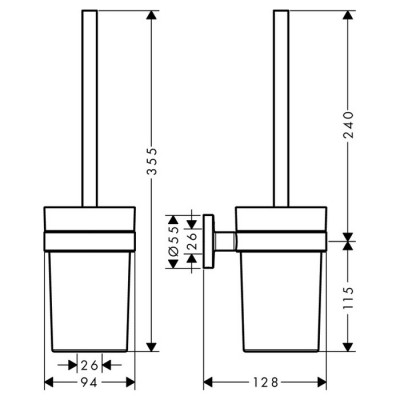 Ерш туалетный Hansgrohe Logis Universal 41722000
