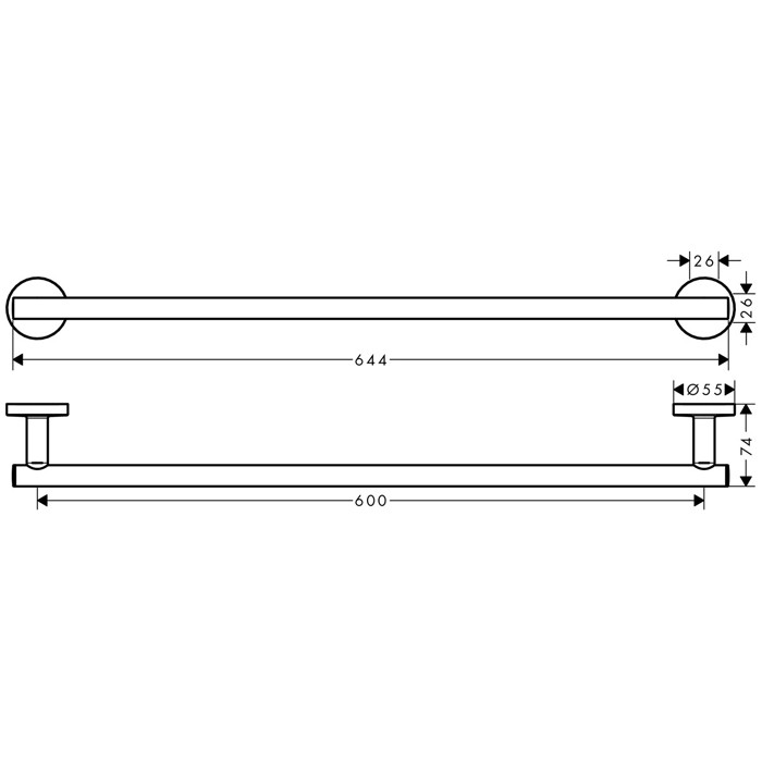 Полотенцедержатель Hansgrohe Logis Universal 60см 41716000