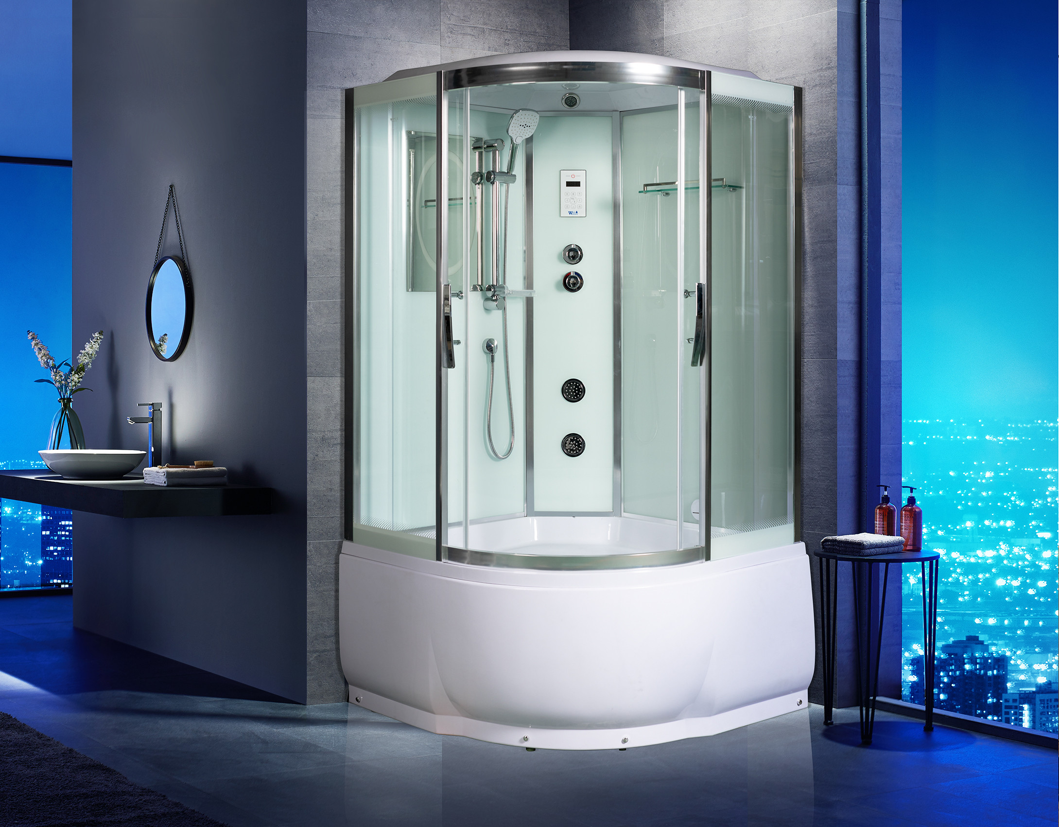 Душевая кабина 120х120х217см, Welt Wasser, EMMER 12055
