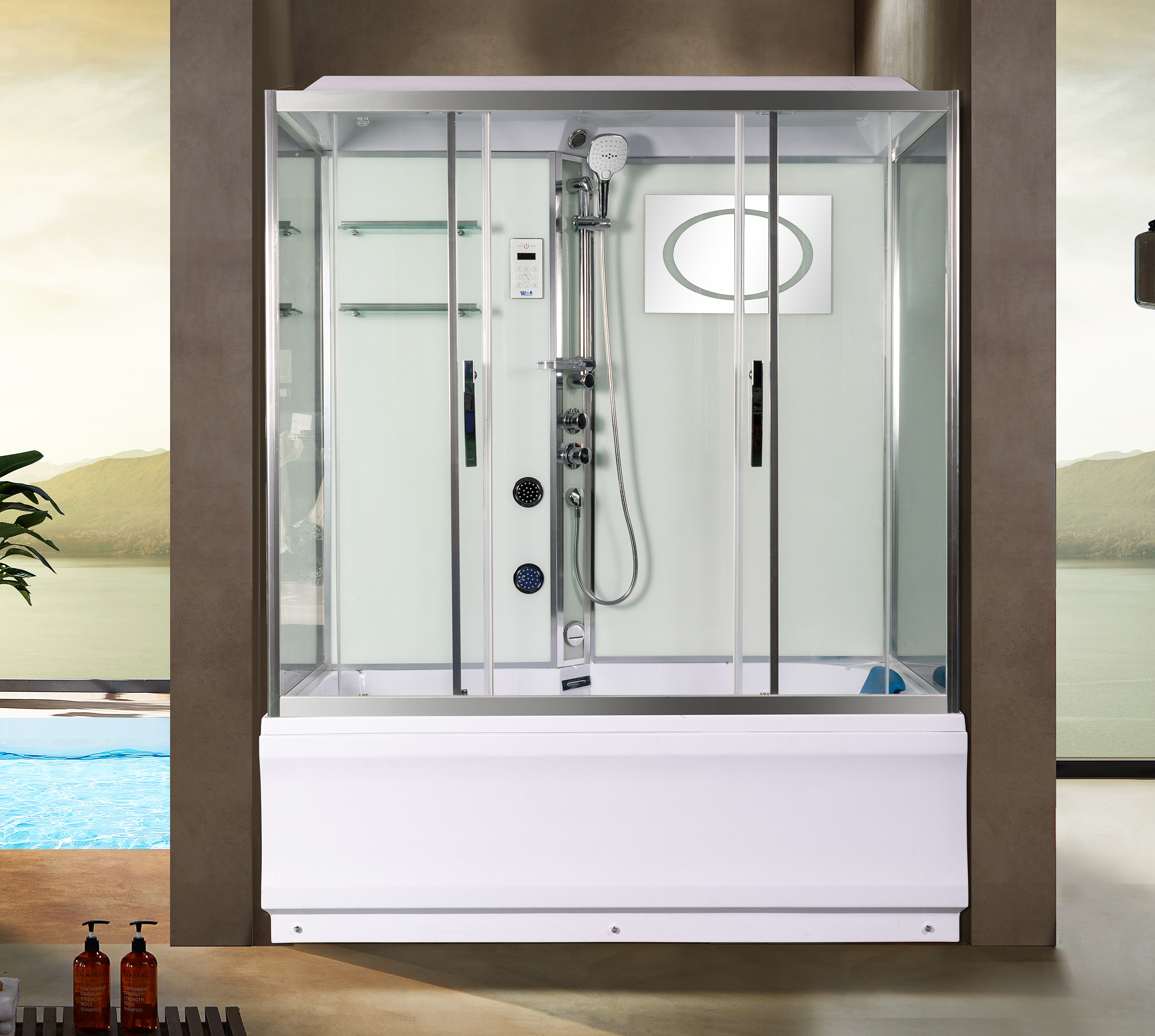 Душевая кабина 150х85х217см, Welt Wasser, EMMER 150/85/55