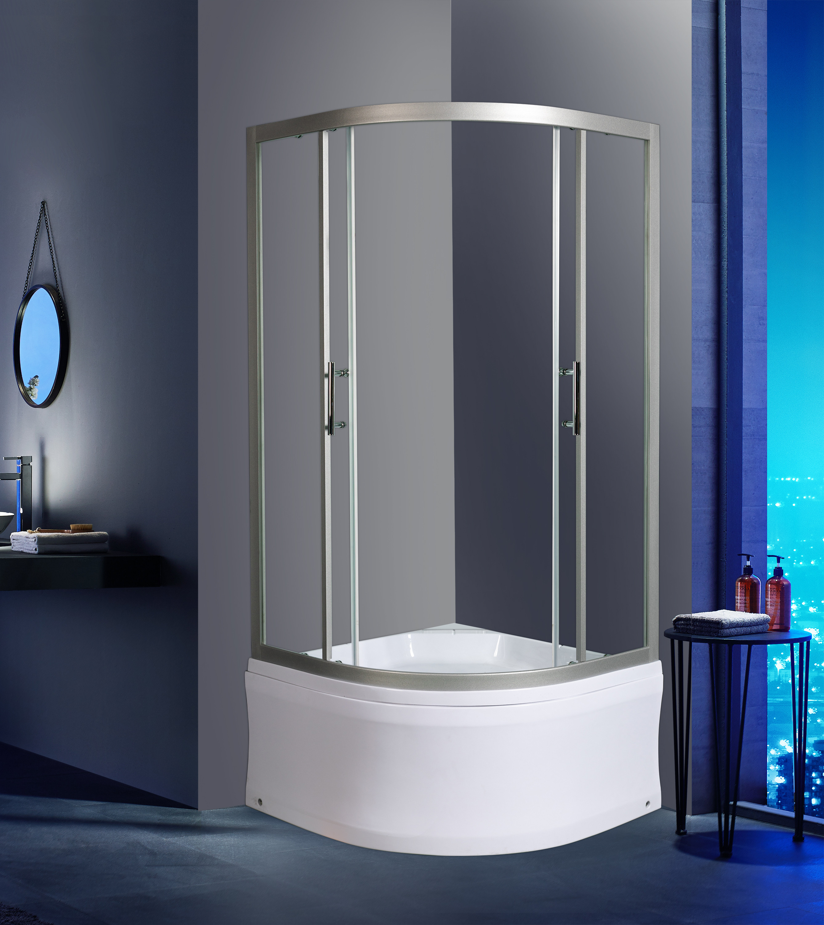 Душевой уголок 90х90х159см, Welt Wasser, С 90/159