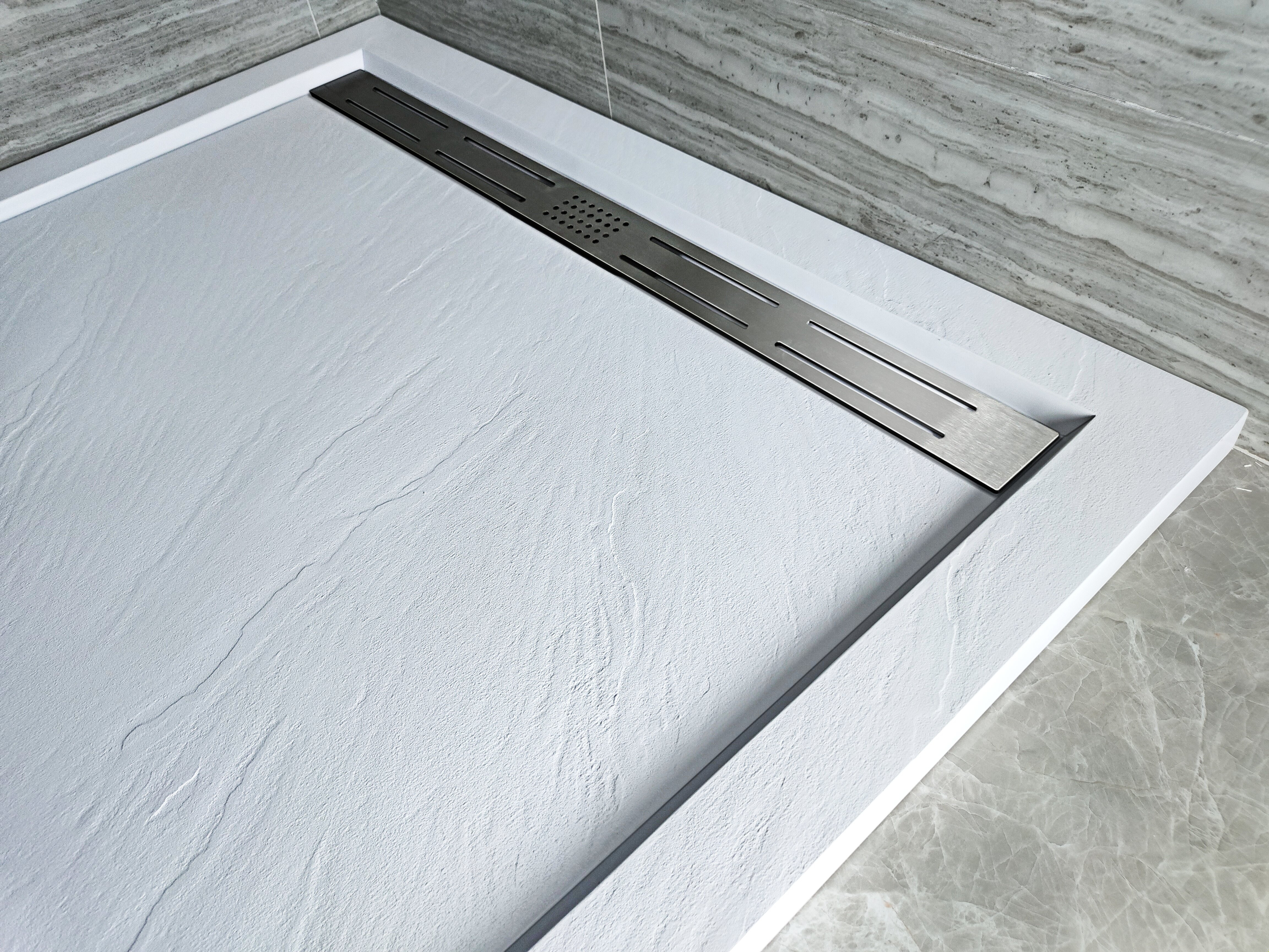 Душевой поддон 90х90х30 см, Welt Wasser, WW TRP 90 STONE-WT