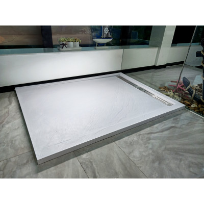 Душевой поддон 140х80х30 см, Welt Wasser, WW TRS 14080 STONE-WT