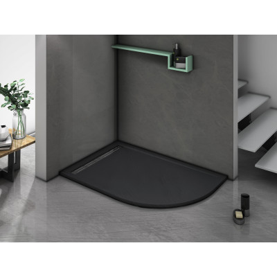 Душевой поддон 120х80х30 см, Welt Wasser, WW TRR 12080 STONE-BL L