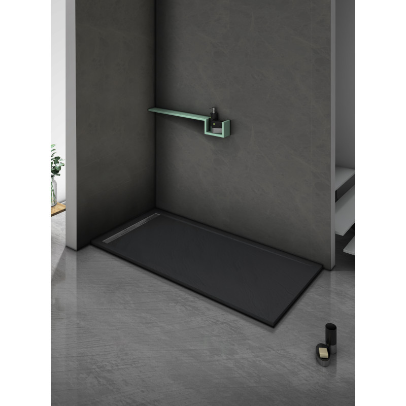 Душевой поддон 140х90х30 см, Welt Wasser, WW TRS 14090 STONE-BL