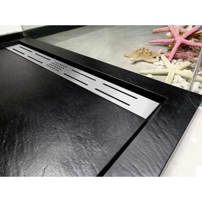 Душевой поддон 140х90х30 см, Welt Wasser, WW TRS 14090 STONE-BL