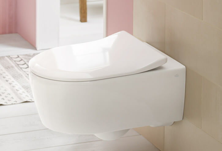 Унитаз подвесной с сидением Villeroy & Boch Avento 5656HR альпийский белый CeramicPlus SlimSeat