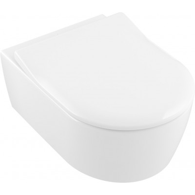 Унитаз подвесной с сидением Villeroy & Boch Avento 5656HR альпийский белый CeramicPlus SlimSeat