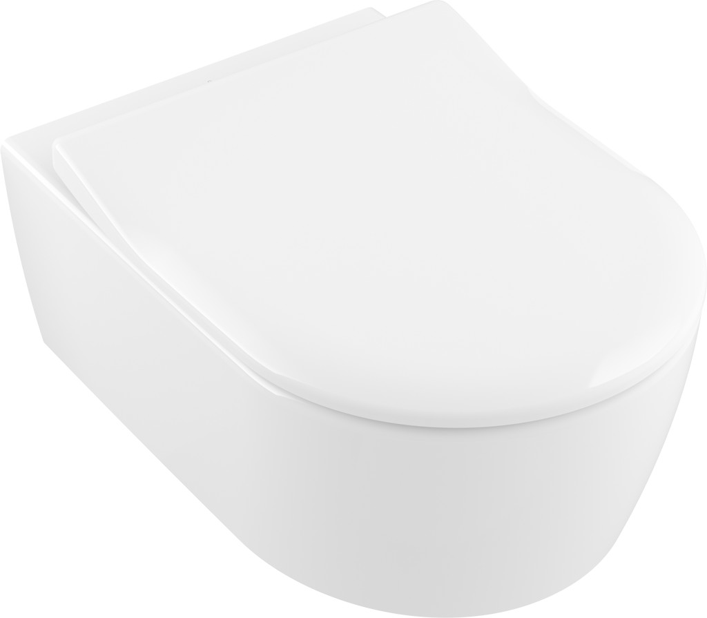 Унитаз подвесной с сидением Villeroy & Boch Avento 5656HR альпийский белый CeramicPlus SlimSeat