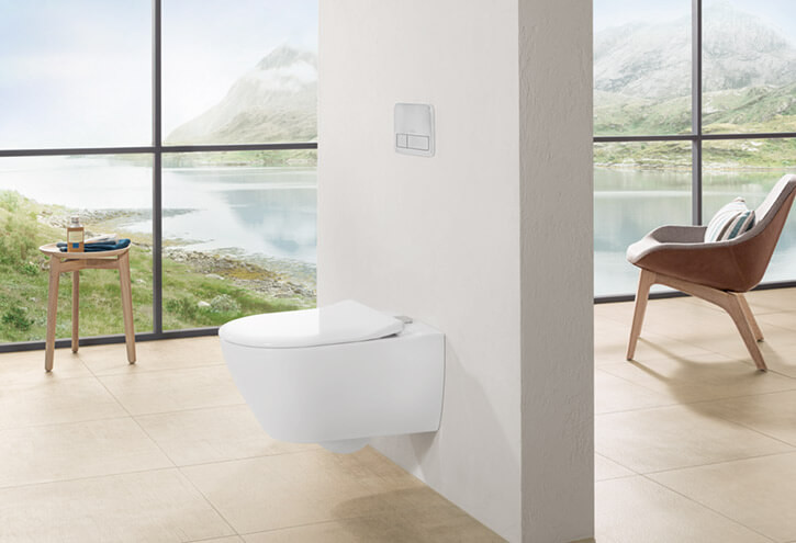 Унитаз подвесной с сидением Villeroy & Boch Avento 5656HR альпийский белый CeramicPlus SlimSeat