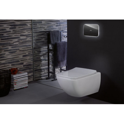 Унитаз подвесной с сидением Villeroy & Boch Venticello 4611RL Альпийский белый CeramicPlus SlimSeat LINE (Sandwich)