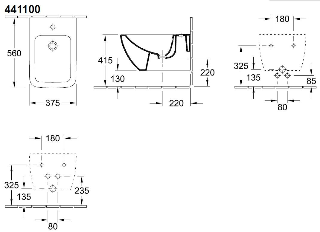 Биде подвесное Villeroy & Boch Venticello 441100 CeramicPlus Stone White