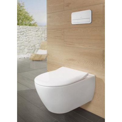 Сидение с крышкой для унитаза Villeroy & Boch Subway 2.0 9M78S1 SlimSeat Star White (Ярко-белый)