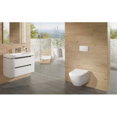 Сидение с крышкой для унитаза Villeroy & Boch Subway 2.0 9M78S1 SlimSeat Star White (Ярко-белый)