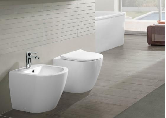 Сидение с крышкой для унитаза Villeroy & Boch Subway 2.0 9M78S1 SlimSeat Pergamon (Бежевый)