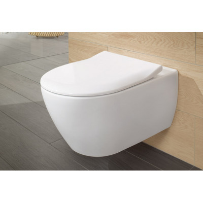 Сидение с крышкой для унитаза Villeroy & Boch Subway 2.0 9M78S1 SlimSeat Pergamon (Бежевый)