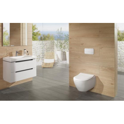 Унитаз подвесной с сидением Villeroy & Boch Subway 2.0 5614R2 Альпийский белый