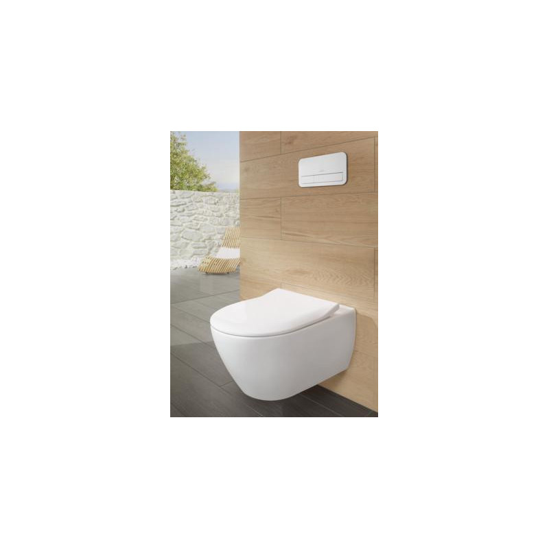 Унитаз подвесной с сидением Villeroy & Boch Subway 2.0 Альпийский белый CeramicPlus