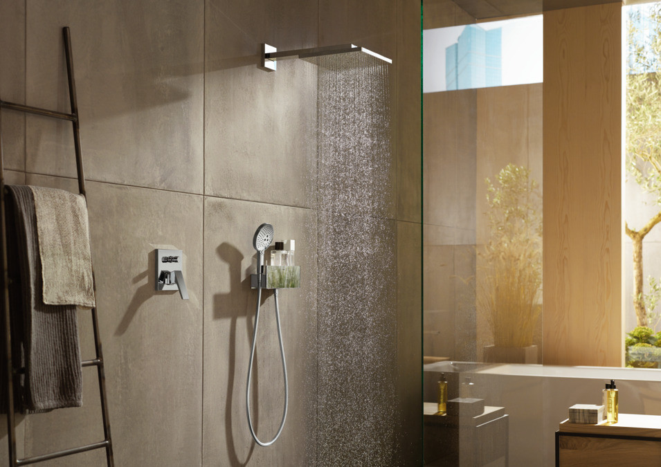 Верхний душ 300 1jet с держателем Hansgrohe Raindance E хром