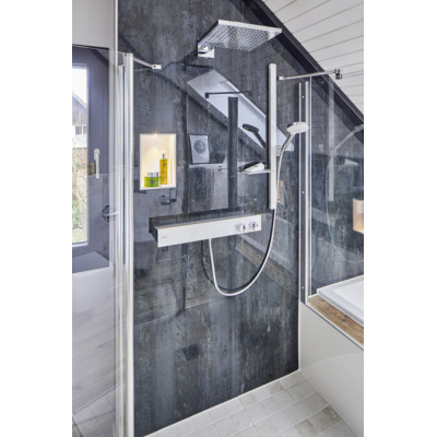Верхний душ 300 1jet с держателем Hansgrohe Raindance E хром