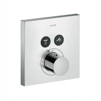 Термостат для 2 потребителей AXOR ShowerSelect, скрытого монтажа, квадратный, хром