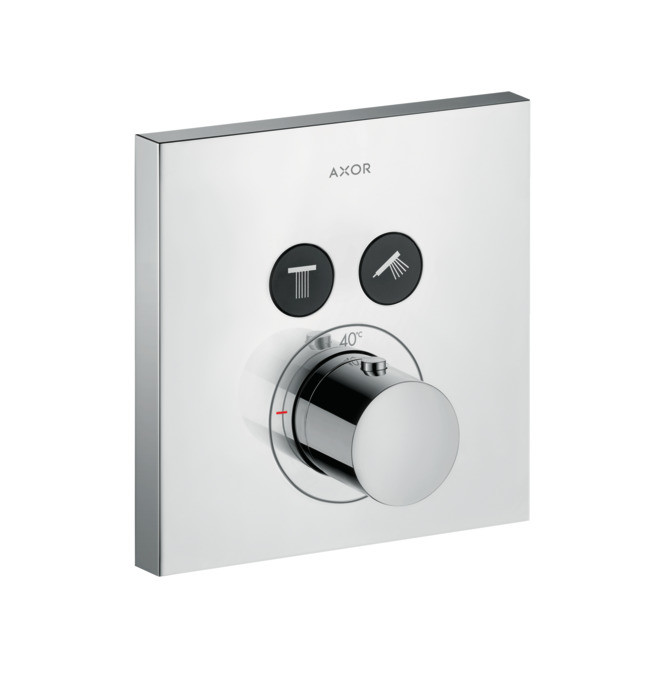 Термостат для 2 потребителей AXOR ShowerSelect, скрытого монтажа, квадратный, хром