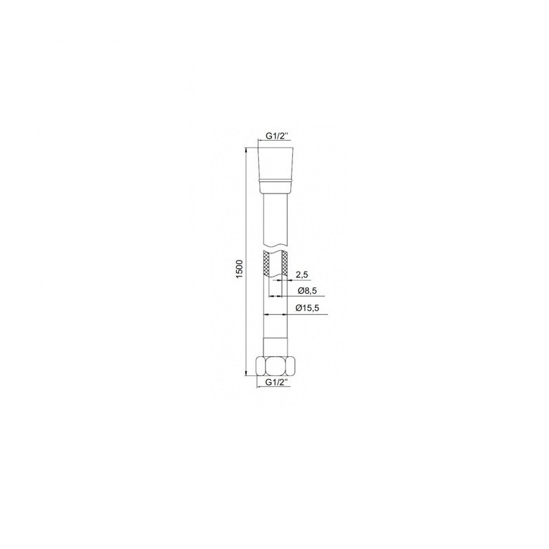 Шланг для душа Iddis SHOWER HOSE черный матовый 04P15BLi19