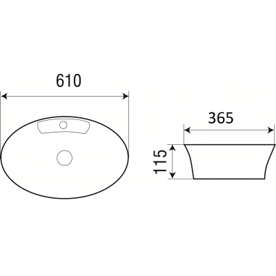 Накладная раковина, Welt Wasser, WW ELBACH 3203
