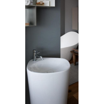Свободностоящая раковина с креплением к стене 52,5см Laufen Palomba 811804, белая, с 1 отверстием под смеситель