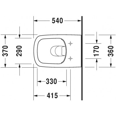 Унитаз подвесной Duravit DuraStyle Rimless® в комплекте с сидением, 45510900A1