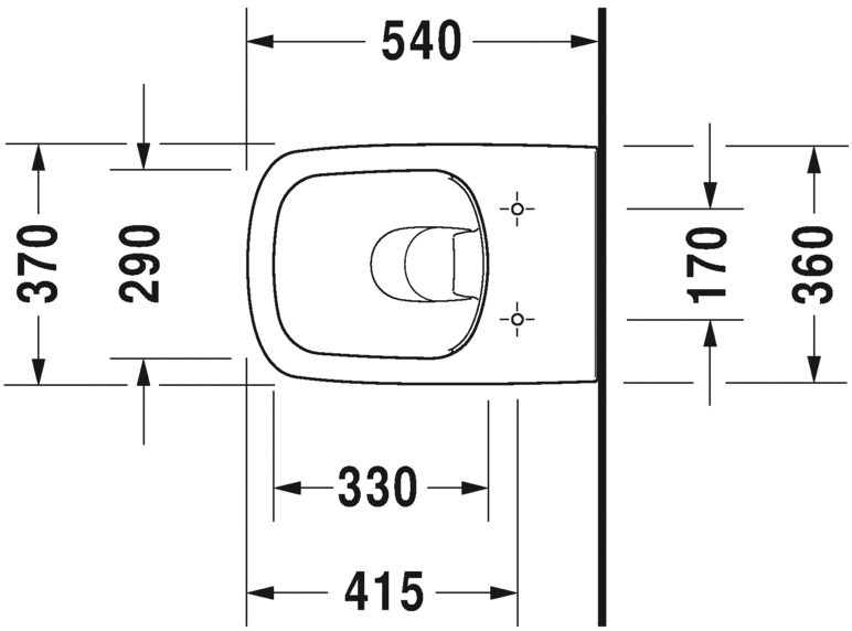 Унитаз подвесной Duravit DuraStyle Rimless® в комплекте с сидением, 45510900A1
