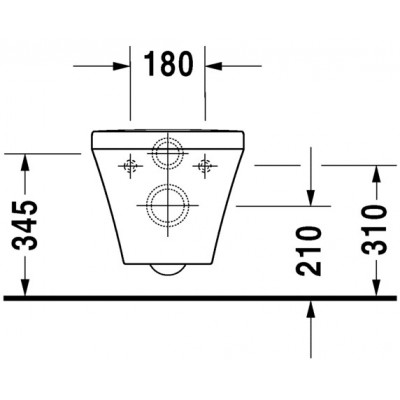 Унитаз подвесной Duravit DuraStyle Rimless® в комплекте с сидением, 45510900A1