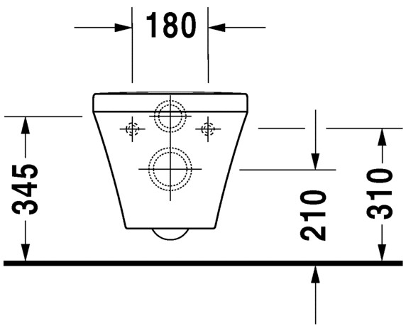 Унитаз подвесной Duravit DuraStyle Rimless® в комплекте с сидением, 45510900A1