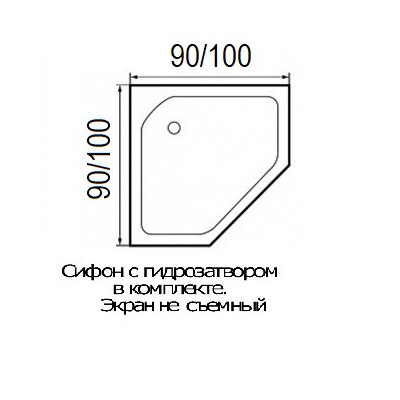 Душевая кабина 90х90см RIVER PENTA 90, с крышей, с поддоном