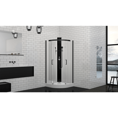 Душевая кабина 90х90х217 см, Black & White, G8701
