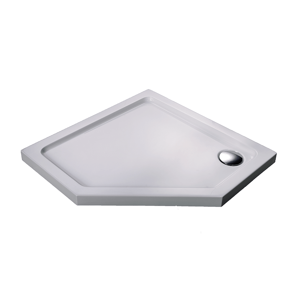 Душевой поддон 100х100х5.5 см, Black & White, P-10