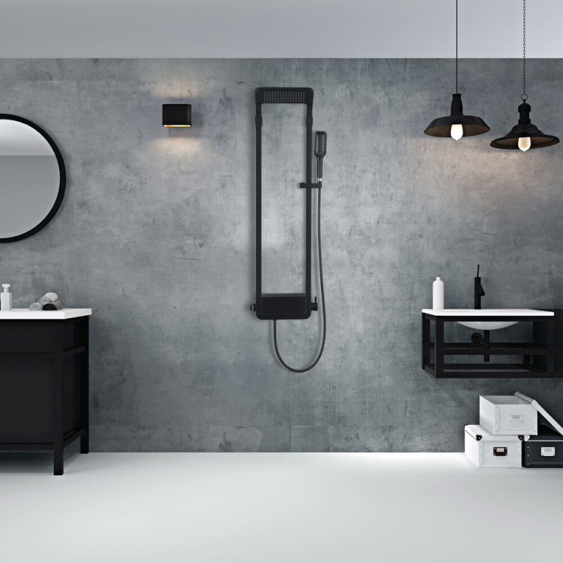 Душевая система черная, Black & White, W1020