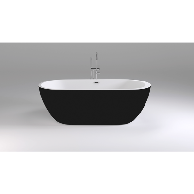 Ванна акриловая отдельностоящая черная 170x80х58 см, Black & White, SB105 BLACK