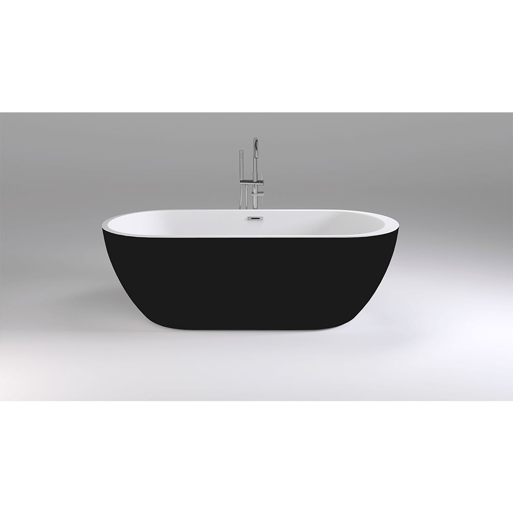 Ванна акриловая отдельностоящая черная 170x80х58 см, Black & White, SB105 BLACK