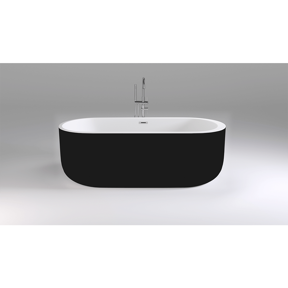 Ванна акриловая отдельностоящая черная 170x80х58 см, Black & White, SB109 Black