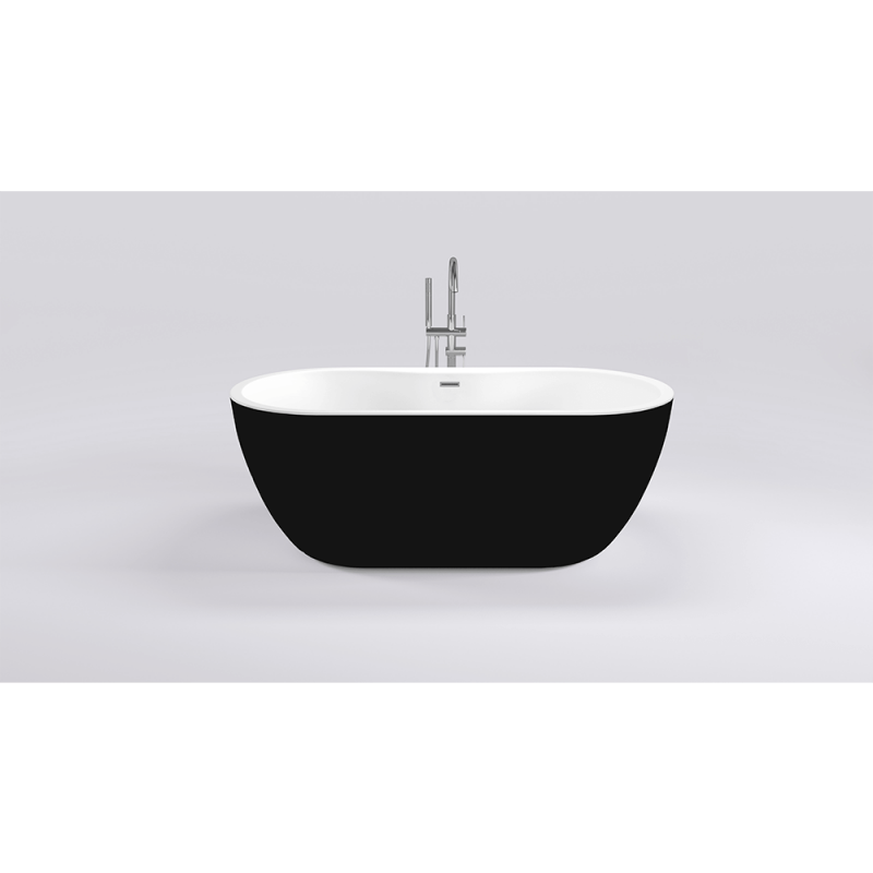 Ванна акриловая отдельностоящая черная 170x80х58 см, Black & White, SB111 Black